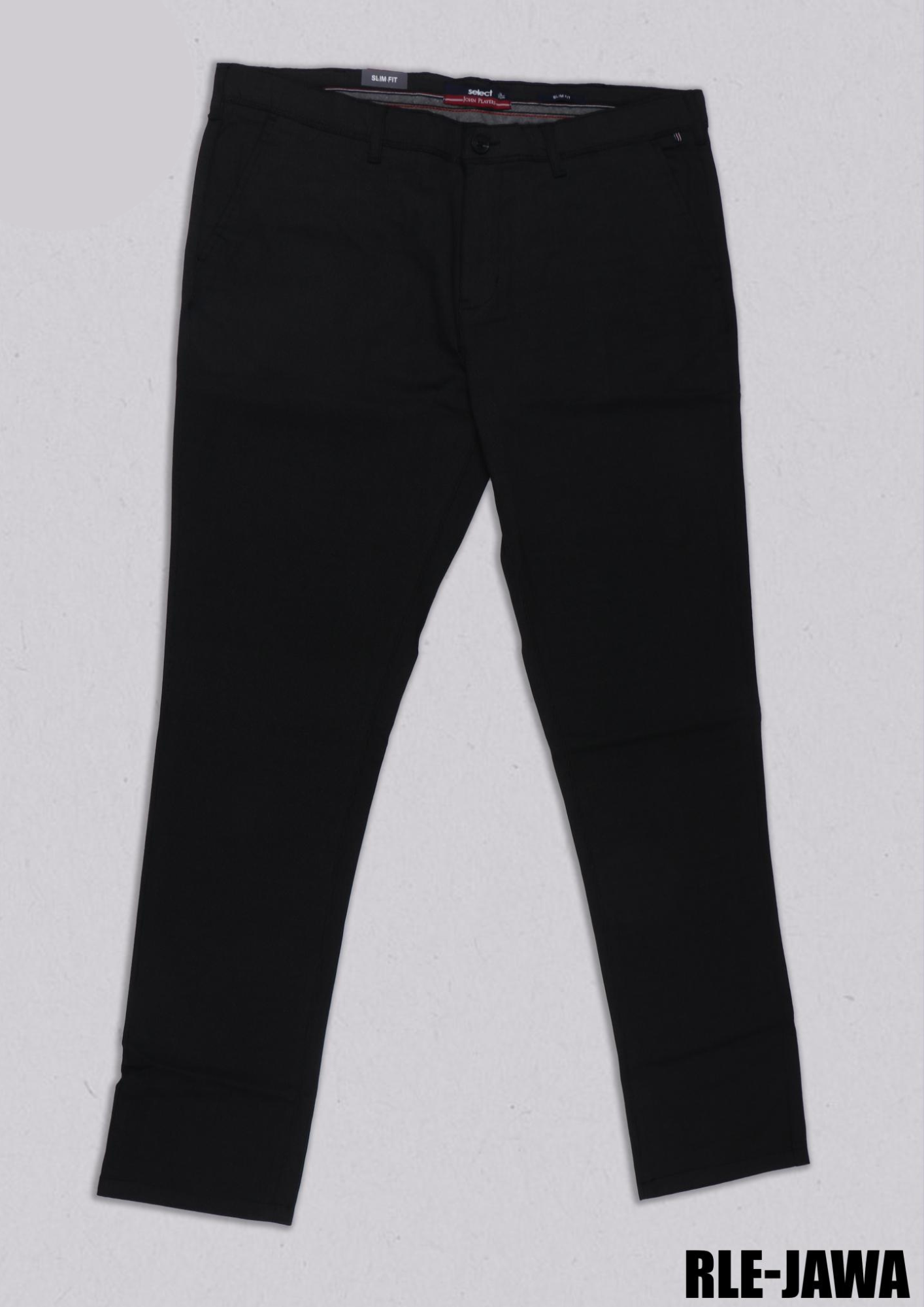 RLE-JAWA Black Slim Fit Formal Trousers