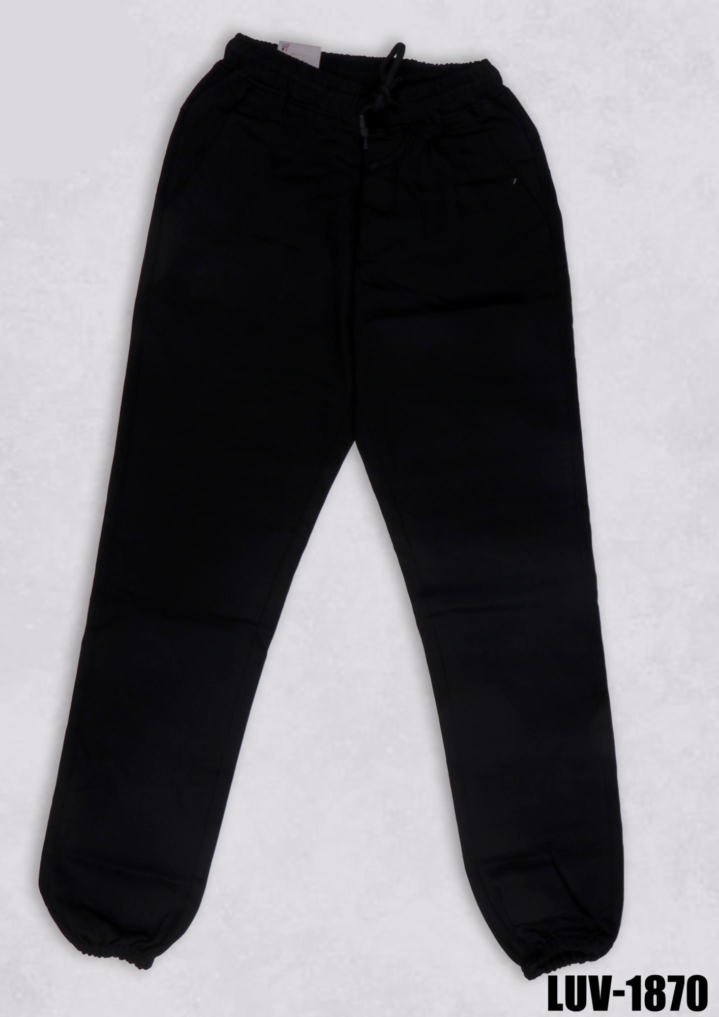 LUV-1870 Black Casual Slim Fit Jogger Pants