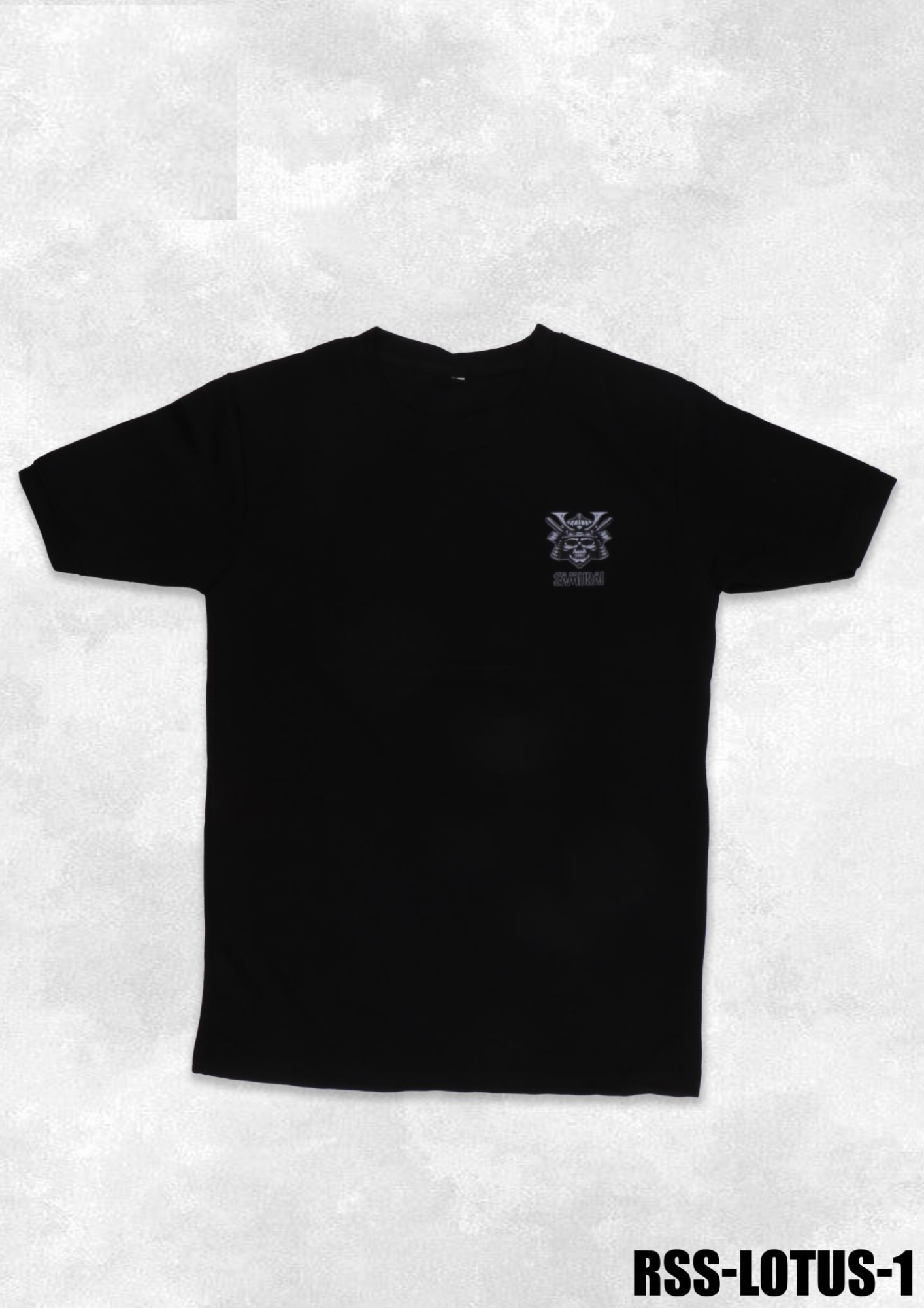 RSS-LOTUS-1 Samurai Graphic Men’s Black T-Shirt - Image 3