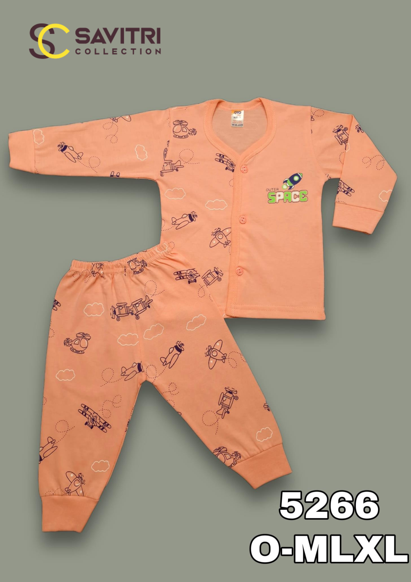 Savitri Collection Kids Outer Space Pajama Set