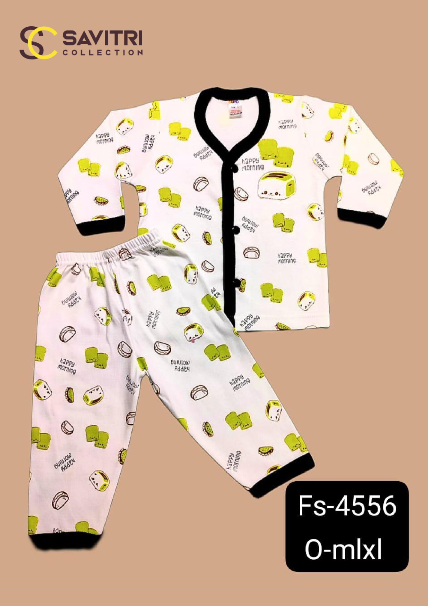 Happy Morning Printed Cotton Kidswear Night Suit Set