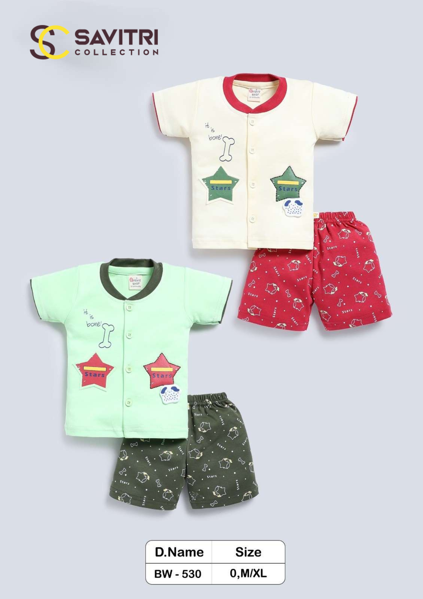 SAVITRI Kids Star-Print Cotton T-Shirt and Shorts Set