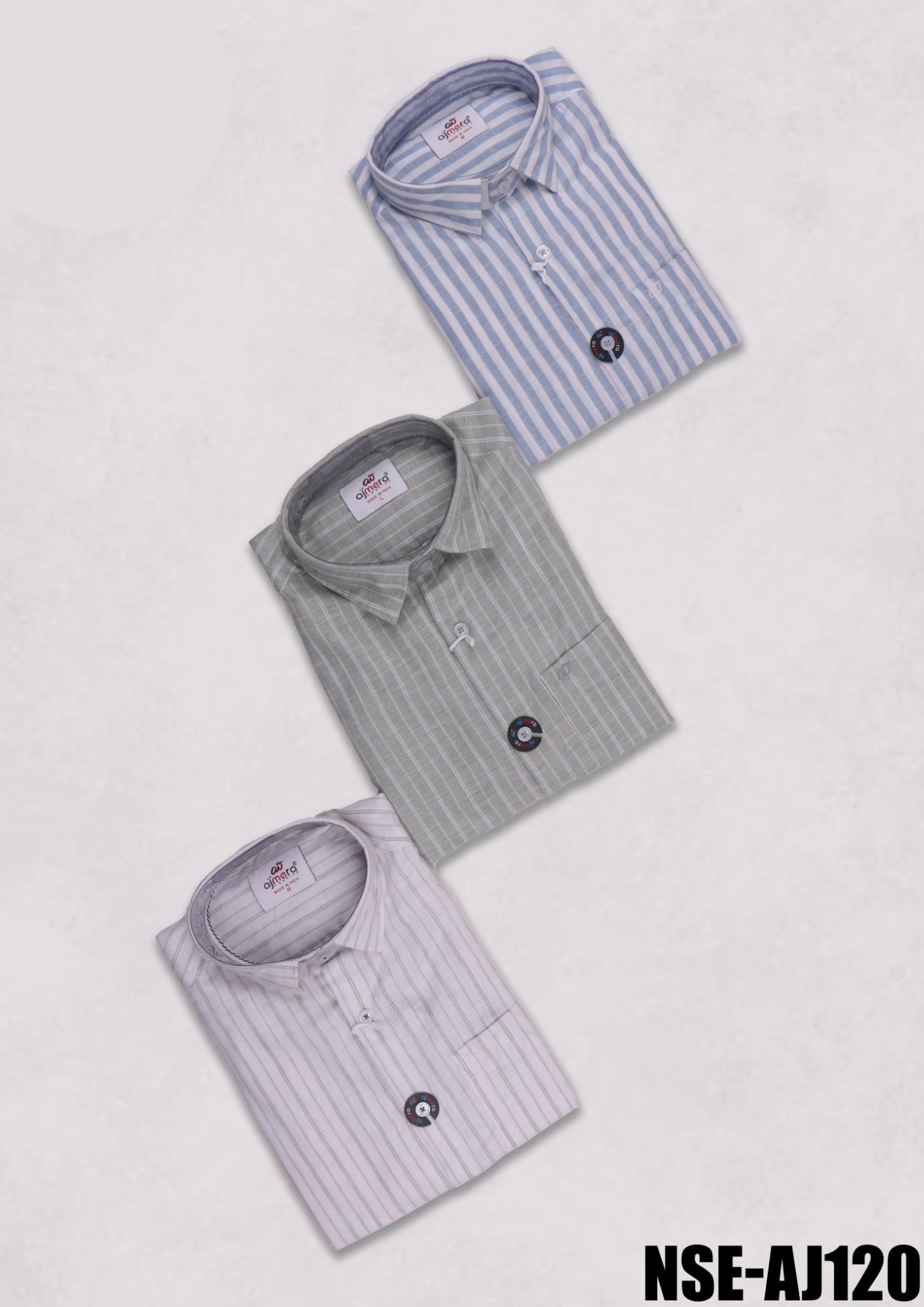 Cotton Linen Striped Full Sleeve Shirt – Style NSE-AJ120