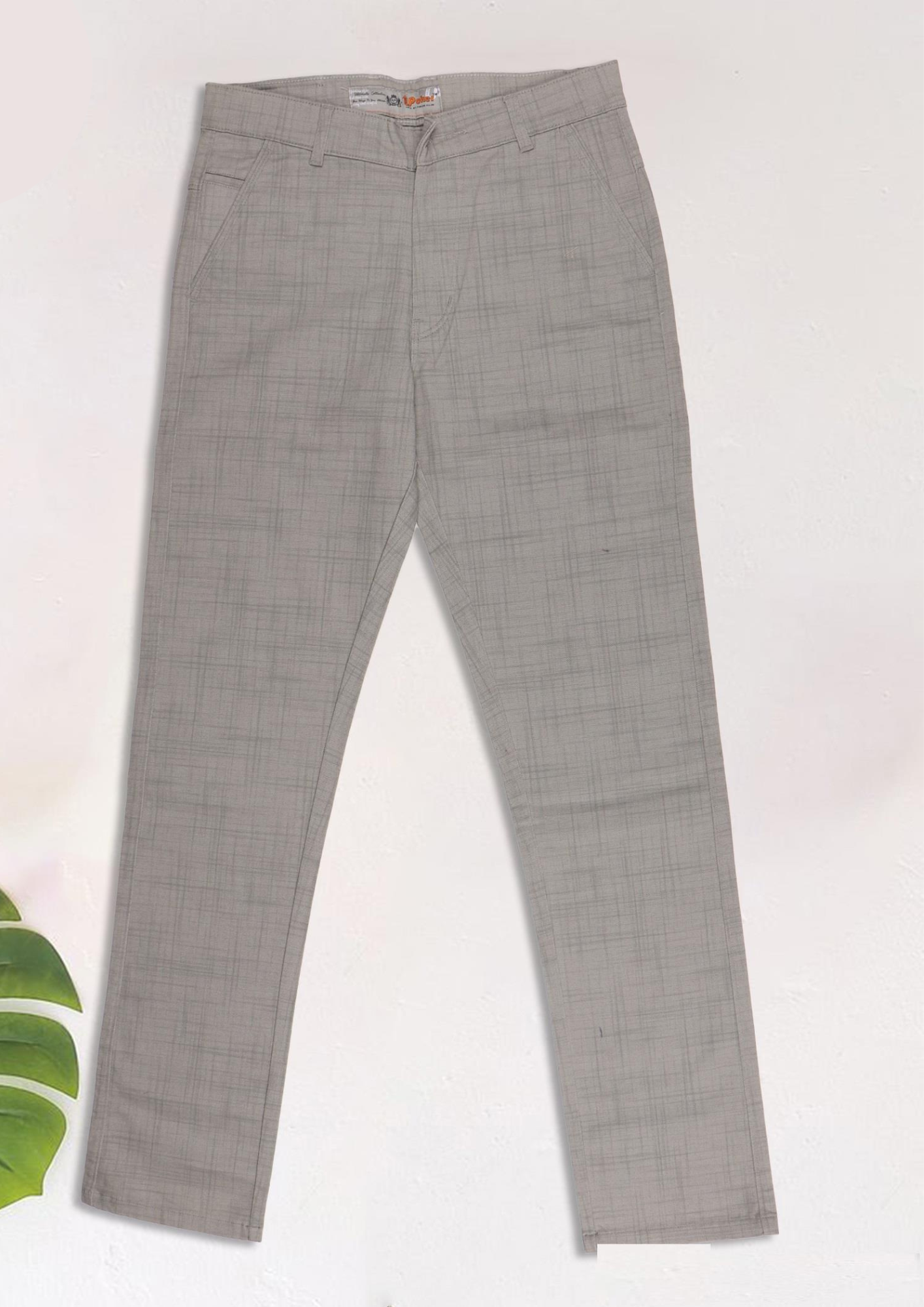 LUV-2033B Grey Satin Slim Fit Formal Trousers