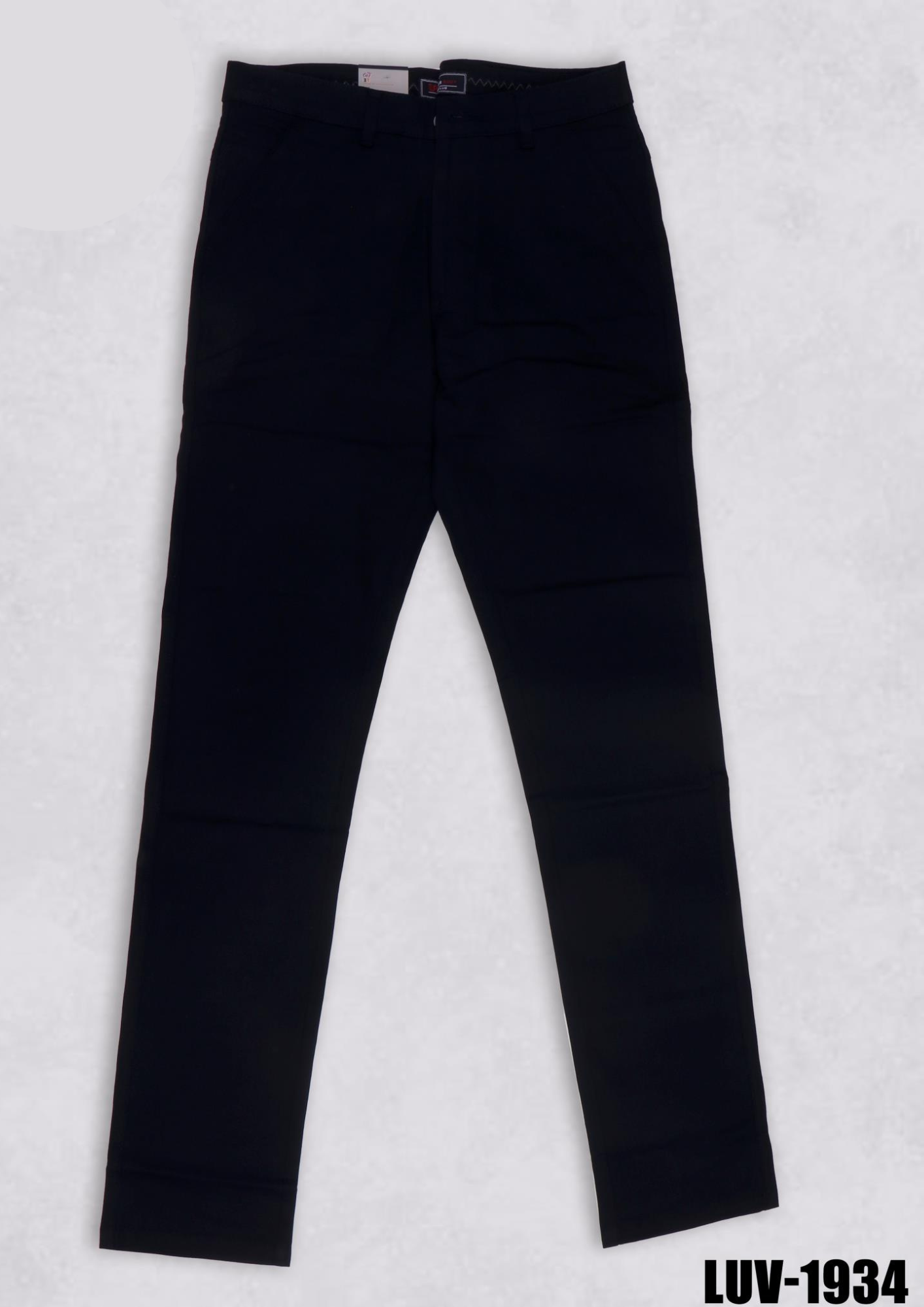 LUV-1934 Black Plain Slim Fit Formal Trousers