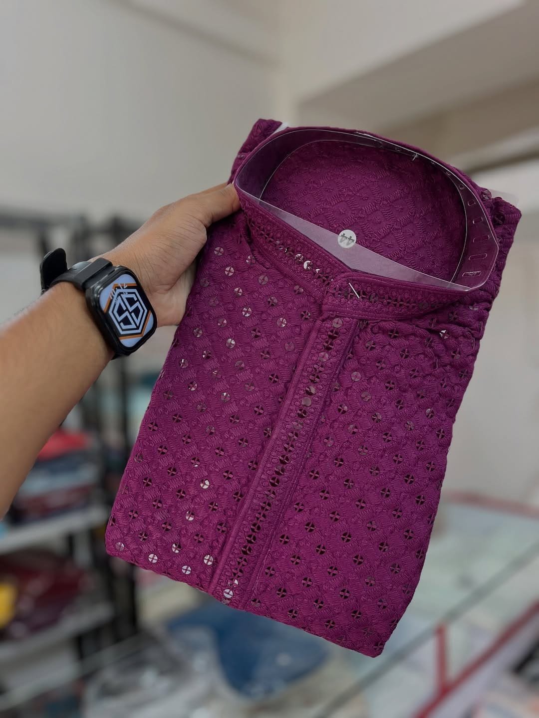 Deep Wine / Maroonish Purple Lucknowi Chikankari Kurta